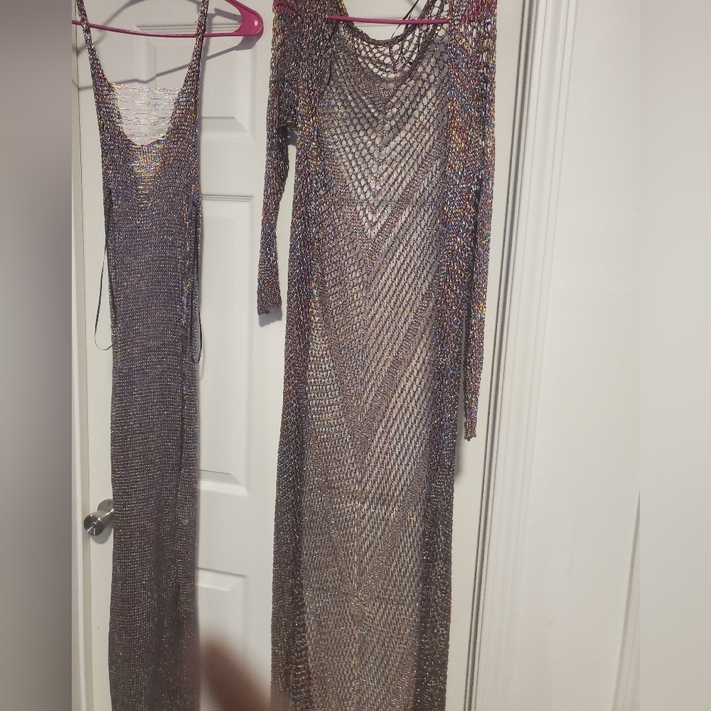 Multicolor Metallic Dress - Picture 3 of 3